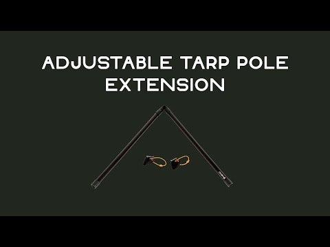 Adjustable Tarp Pole L Set (2-Pack+Extension)