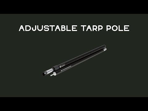 Adjustable Tarp Pole L Set (2-Pack+Extension)